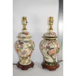 PAIR OF TABLE LAMPS WITH A LUSTRE DESIGN