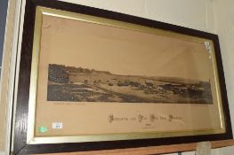 LARGE PHOTOGRAPH OF HARTLEPOOL AND TEES BAY FROM MIDDLETON, DATED 1884, TAKEN BY T BRAYBROOK, WEST