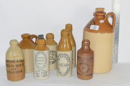 POTTERY GINGER BEER BOTTLES BY MORGANS BREWERY