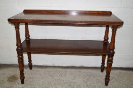 OAK BUFFET WITH TURNED SUPPORTS, LENGTH APPROX 123CM