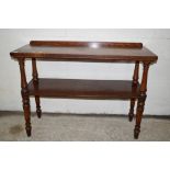 OAK BUFFET WITH TURNED SUPPORTS, LENGTH APPROX 123CM