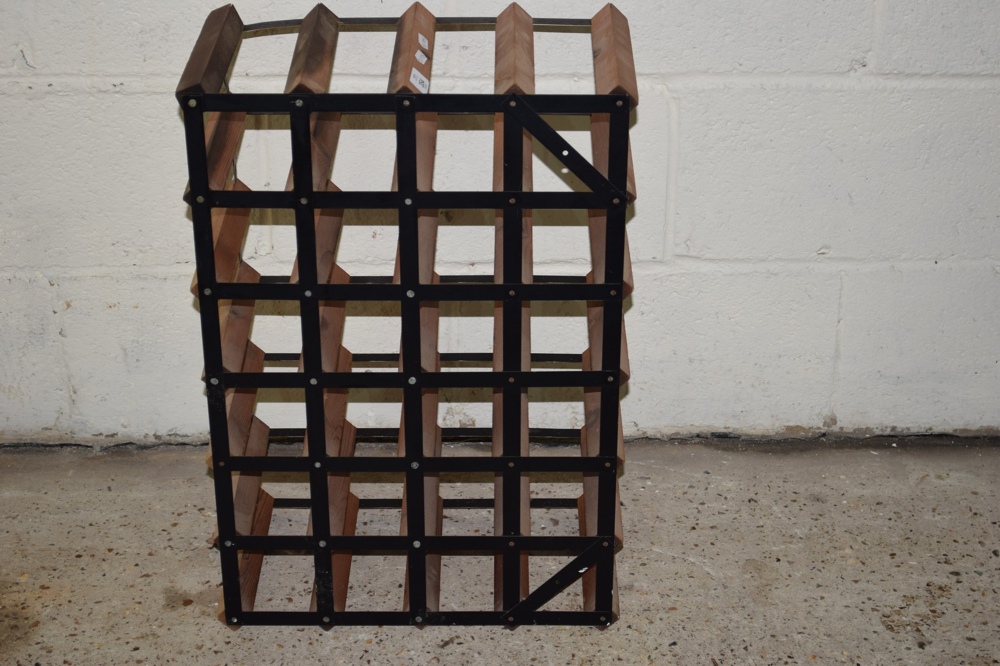 24-HOLE WOODEN WINE RACK