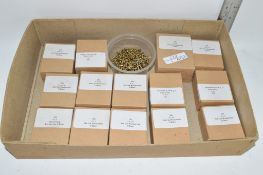 BOX CONTAINING VARIOUS SMALL BRASS SCREWS