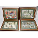 CIGARETTE CARDS OF CRICKETERS IN WOODEN MOUNTS