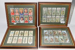 CIGARETTE CARDS OF CRICKETERS IN WOODEN MOUNTS