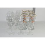 GLASS WARES, WINE GLASSES AND BEER GLASSES