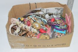 LARGE BOX CONTAINING COSTUME JEWELLERY