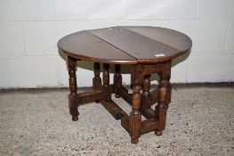 SMALL FOLDING OAK OCCASIONAL TABLE, WIDTH APPROX 62CM