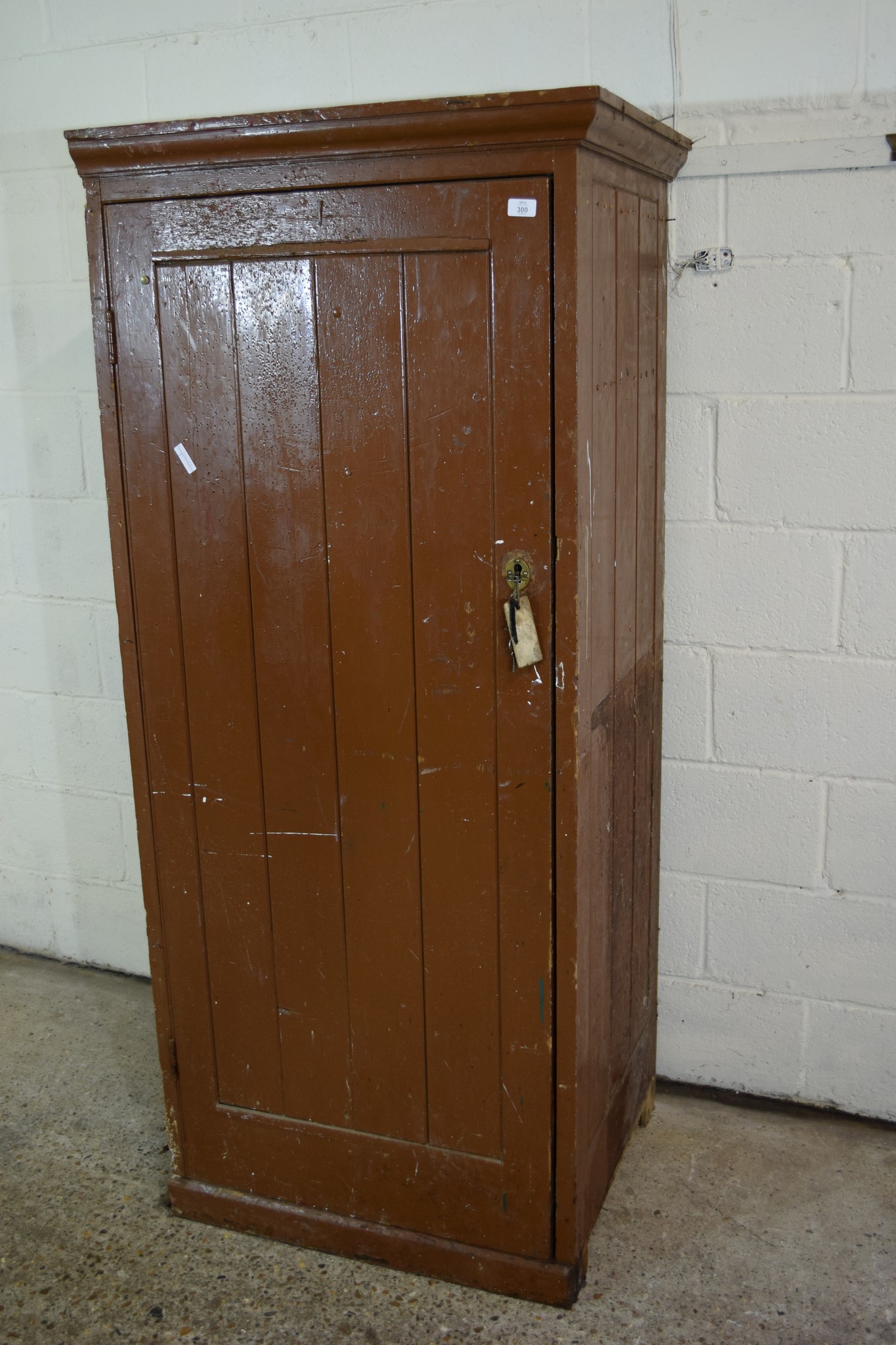 VINTAGE PAINTED PANELLED CUPBOARD, WIDTH APPROX 75CM - Image 2 of 3