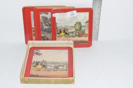 BOXED SET OF TABLE MATS WITH REGENCY DESIGN