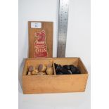 STAUNTON BOXWOOD CHESS PIECES IN ORIGINAL BOX