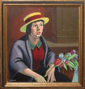 •AR Sidney F Homer, RBSA (1912-1993), "The Flower Seller", oil on board, signed lower left, 27 x