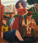 •AR Sidney F Homer, RBSA (1912-1993), "Holiday", oil on board, signed and dated 40 lower right, 31 x