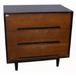 John and Sylvia Reid Stag C-range three-drawer chest together with a matching dressing table and