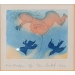 Ellen Graubart (contemporary), "Miss Goodyear", coloured etching, signed, dated 1982 and inscribed