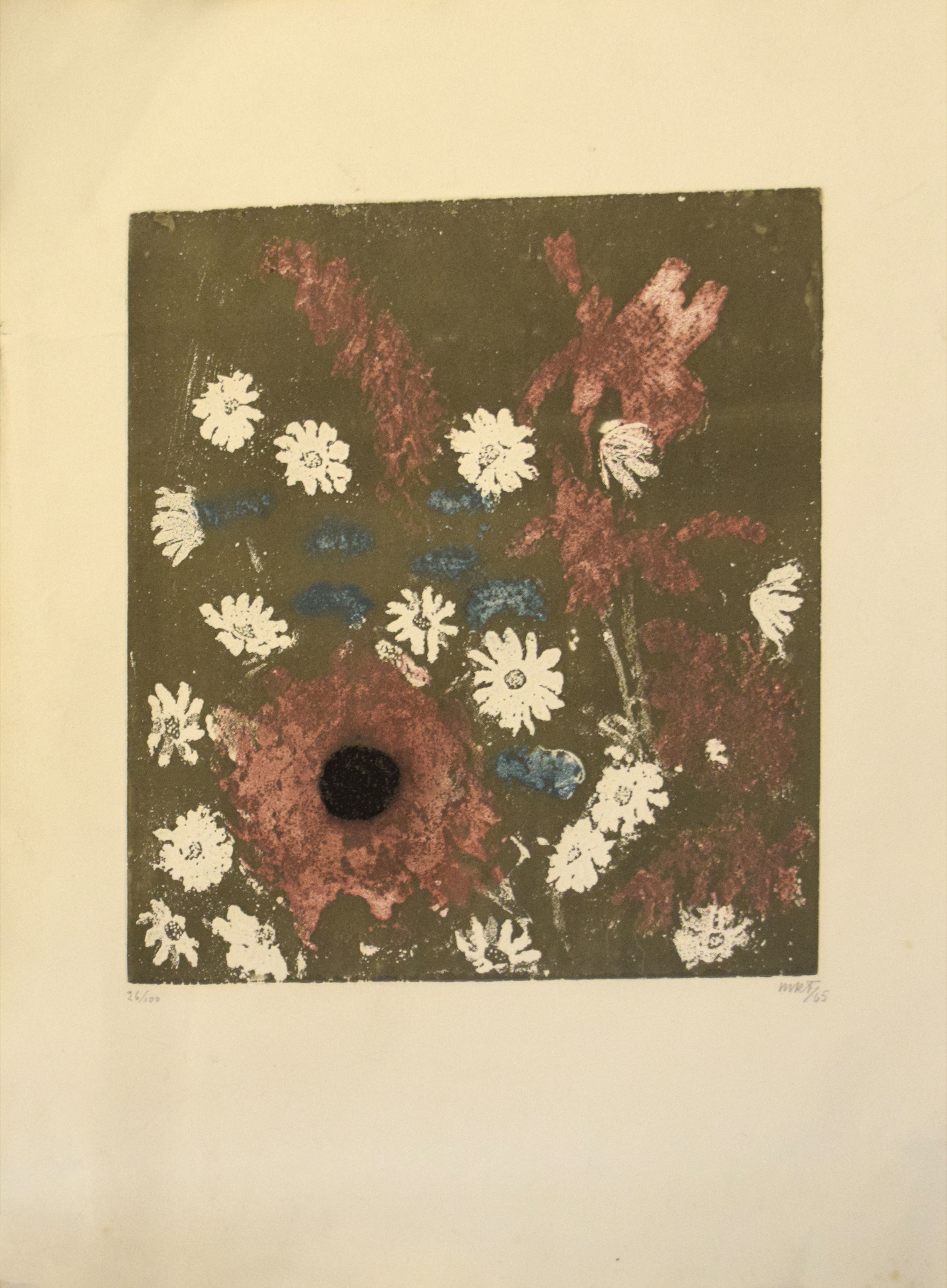 AR Margaret Kroch-Frishman (1897-1972), Flowers, mixed media, initialled, dated 65 and numbered 26/