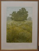 Kenneth Leech (20th century), "Lark Rise", coloured lithograph, signed, numbered 101/150 and