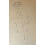 Geoffrey Clement Cowles (1894-1981), Female nudes, two pencil drawings, both initialled lower right,