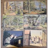 John Rees (20th century), Landscapes etc, group of six watercolours, all signed, some dated,