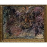 French School (20th century), Cat, oil on panel, indistinctly signed and dated lower right, 33 x