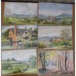 Jean Owen (20th century), Landscapes etc, group of 13 pastels, assorted sizes, all unframed (13)