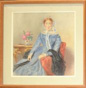 William Buckler, Portrait of seated woman, watercolour, signed and dated 1846 lower right, 30 x