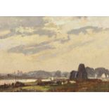 •AR Edward Holroyd Pearce (1901-1990), "St Benet's Abbey", oil on board, signed lower right, 22 x