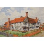 Charles Clifford Turner, Tudor House, watercolour, signed lower right, 36 x 54cm