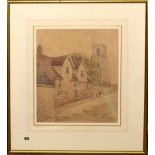 Hannaford, "Cow Hill, Norwich", watercolour, signed and inscribed with title, 27 x 22cm