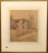 Hannaford, "Cow Hill, Norwich", watercolour, signed and inscribed with title, 27 x 22cm
