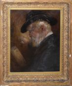 English School (19th century), Portrait of Thomas Carlyle, 51 x 42cm