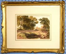 Peter de Wint, Distant view of Pickering Castle, Yorkshire, watercolour, 18 x 24cm. Provenance: