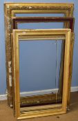 Four Victorian and later gilt gesso picture frames (4)