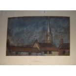 Jean Alexander, "St Thomas Church, Brentwood", pastel, 36 x 54cm, mounted but unframed