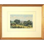 John Cyril Harrison, South African landscape, watercolour, signed lower right, 13 x 22cm