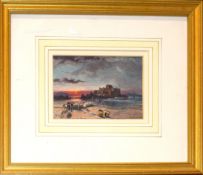 S Jackson, "St Malo", watercolour, signed and inscribed with title, 9 x 13cm