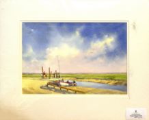 Frank Halliday (contemporary), Norfolk landscapes to include Moreston Quay and Cromer, group of four