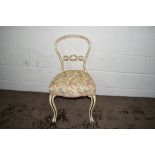 PAINTED BEDROOM CHAIR, HEIGHT APPROX 86CM