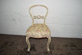 PAINTED BEDROOM CHAIR, HEIGHT APPROX 86CM