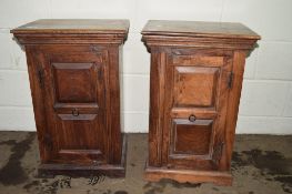 PAIR OF OAK BEDSIDE CABINETS, EACH APPROX 46CM WIDTH