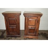 PAIR OF OAK BEDSIDE CABINETS, EACH APPROX 46CM WIDTH