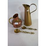 TWO VARIOUS METAL JUGS