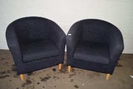 PAIR OF MODERN TUB CHAIRS, WIDTH APPROX 81CM MAX