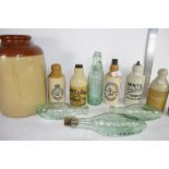 VARIOUS LOCAL INTEREST STONEWARE BOTTLES INCLUDING HUNTS GREAT YARMOUTH, BULLARD NORWICH, TOGETHER