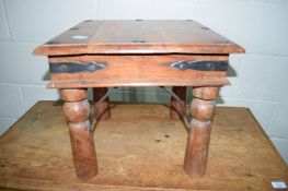MODERN EASTERN HARDWOOD SMALL COFFEE TABLE, APPROX 45CM SQUARE