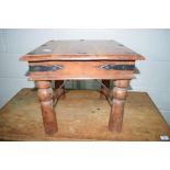 MODERN EASTERN HARDWOOD SMALL COFFEE TABLE, APPROX 45CM SQUARE