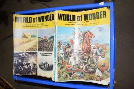 BOX CONTAINING WORLD OF WONDER MAGAZINES