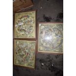 PAIR OF FRAMED REPRODUCTION MAPS, EACH FRAME WIDTH APPROX 56CM