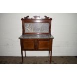 MARBLE TOP WASH STAND, WIDTH APPROX 92CM