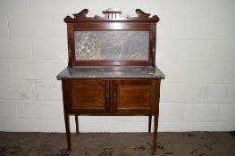 MARBLE TOP WASH STAND, WIDTH APPROX 92CM